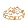 GUESS Goldtone Logo Hinge Bangle Statement Bracelet