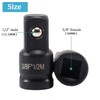 Juttzzei Impact Socket Adapter, 3/8 Inch Drive (F) x 1/2
