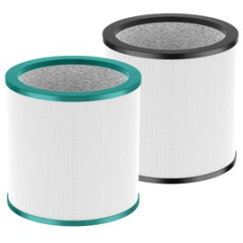 TP01 HEPA Replacement Filter Compatible with Dyson Tower Purifier Pure Cool Link TP01, TP02, TP03, AM11, BP01 Models, Replace Part 968126-03, 2 Pack (Green+Black)
