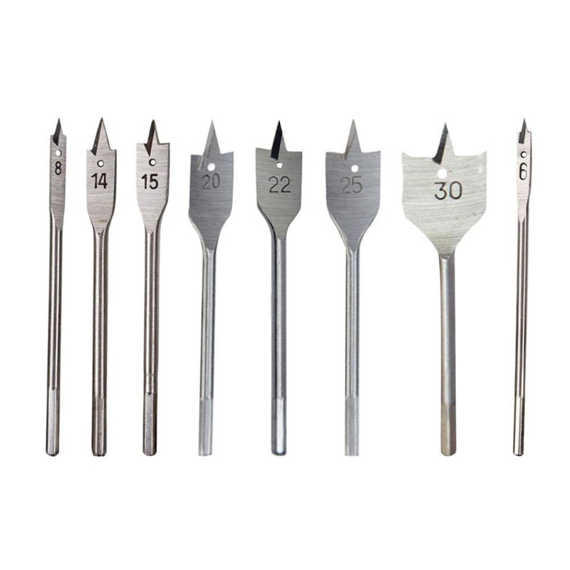 Flat Drill High-Carbon Steel Wood Flat Drill Set Woodworking Spade