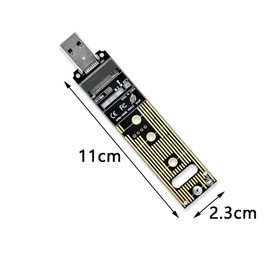 M.2 NVMe to USB Adapter Card 10Gbps USB 3.1 Type A Card, M.2 SSD PCIe NVMe USB Adapter Reader 10Gbps for M Key Support 2230 2242 2260 2280 SSD