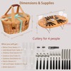 Hap Tim Wicker Picnic Basket Set for 4 with Mini