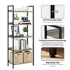 NUMENN Bookshelf, 5 Tier Bookshelves, Home Office Bookcase Shelf Storage