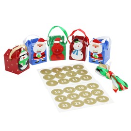 Make & Fill Your Own Advent Diy Calendar Children Vintage Christmas Tree Decoration With Boxes 24 Pcs Ribbon 1-24 (characters)