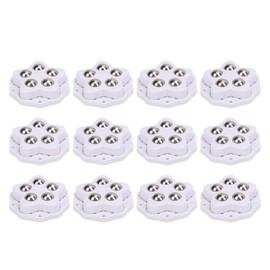 Paquete de 12 Ruedas Autoadhesivas con Pastillas de Freno, Ruedas Giratorias con Capacidad de Carga para Muebles, Ruedas Giratorias de 360 grados, Rue