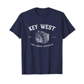 Key West FL Conch Republic Retro Fishing Diving Vintage T-Shirt