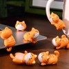 SINGOMON 8PCS Cute Cat Figurines Mini Cat Figurines Ginger Cat
