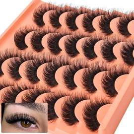 D- Cute Round 짧은 속눈썹 내추럴 룩 인조 두꺼운 볼륨 밍크 팩 14쌍처럼 보이는 가짜 고양이 [F- Russian 4 Mixed] Short Eyelash Natural Look Thick Volume Mink Pack 14 Pairs Fake Cat [F- Russian 4 Mixed]