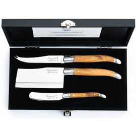 Laguiole Style de Vie Käsemesser Luxury Line, 3-teilig, Olivenholz