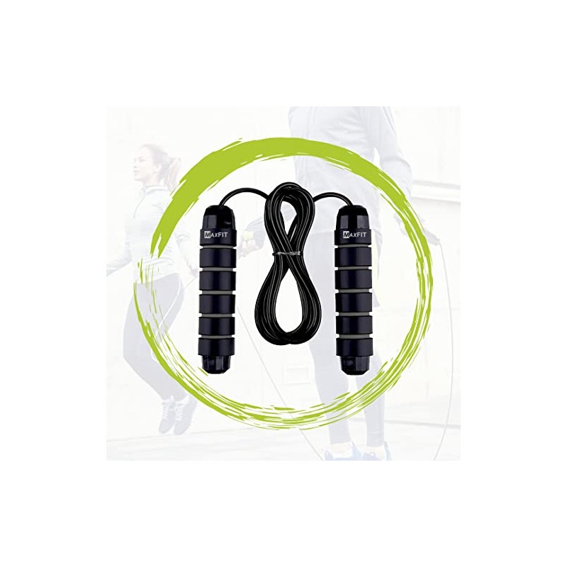 Cuerda para saltar MAXFIT, Fácilmente Ajustable Manijas Cómodas, 300CM Cable,