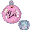 URAQT Lay Flat Drawstring Makeup Bag, Large-Capacity Travel Cosmetic Pouch,
