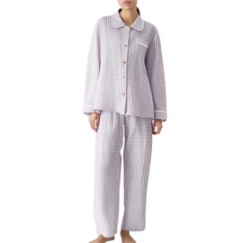 Celucke Women's Soft Lightweight Long Sleeve Pajama Set, Comfortable Sleepwear Wear For Night Relaxation, Satin Pyjamas For Women, Pj Shorts Set, Ladies Comfort Lounge Wear Nightwear Purple