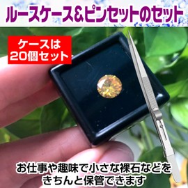 Famimueno Jewelry Loose Case Tweezers Cotton Filled Preserved Display Stopper Locking Precision (Black Case and Tweezers Set)