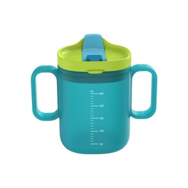Tazza con becco per anziani con manico, per anziani con manico, 300 ml, pieghevole, per adulti e becco, lavabile in lavastoviglie, leggera e durevole, pratica da viaggio
