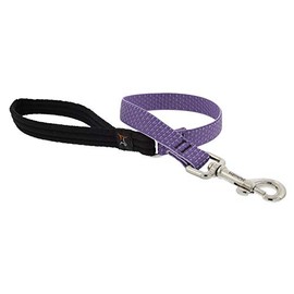 Traffic Leash by Lupine ECO Collection 3/4" Wide Lilac 2-Foot Long with Padded Handle