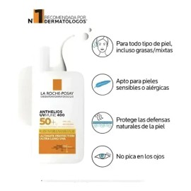 Anthelios Uv 400 Fluido Invisible Fps50 X 2 La Rocheposey                                                                                             