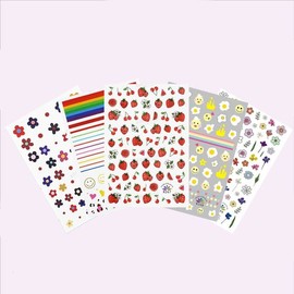 Owner Clan Nail Sticker Decor Materials & Supplies 5 Types of Stickers M10889 / 네일스티커 데코 재료 부자재 스티커 5종 M10889