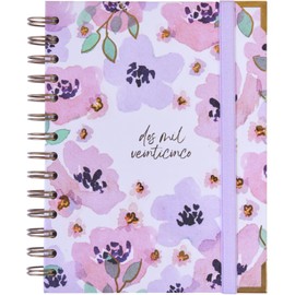 Agenda 2025 January to December - A6 (13.5x18 cm), Weekly Planner, Annual Organizer, Spanish and English, Monthly Side Index, Double Wire-o Binding - Takenote Clara