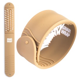Glamza 'Snap N Wrap' 2 in 1 Hair Bun and Brush For Wet & Dry Hair | Suitable for Women, Girls and Kids | Small & Portable Ideal for Travel (Gold)