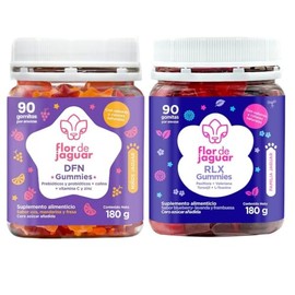 FLOR DE JAGUAR I Pack 2 DFN Gummies and RLX Gummies! | 180 g c/u | Con Mineral, Probióticos, Vitamina | Ayudan al descanso y relajación nocturna I Sin