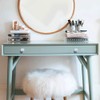 UULU 6Pcs White Ceramic Knobs Round Drawer Pulls Vintage Spherical