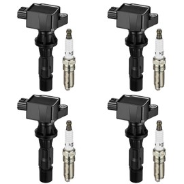 BDFHYK Ignition Coil Pack UF540 and Iridium Spark Plugs 90083 Compatible with 2007-2013 Mazda 3 2006-2013 Mazda 6 2010-2012 Mazda CX-7 2.0L 2.3L 2.5L L4 610-58723 L3G218100 L3G218100A, Sets of 4