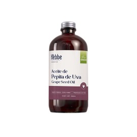 HEBBE - Aceite de Uva Pepita 500 ml | Combate Líneas de Expresión | Estimula Producción de Colágeno y Elastina | No Obstruye Poros | Hidratante de Pie