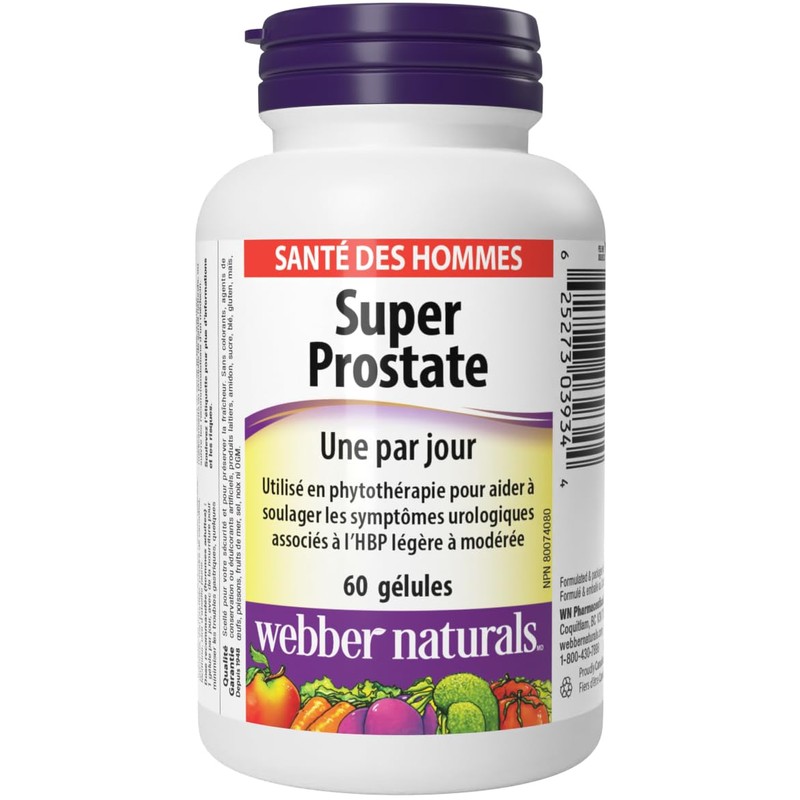 Webber Naturals Super Prostate, 60 Softgels, Helps Relieve Urological Symptoms,