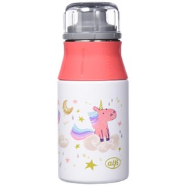 alfi elementBottle 5357.202.040 Children's Drinking Bottle 400 ml Rainbow Drinking Bottle Leak-Proof Carbonated Drinking Bottle BPA Free Stainless Steel Bottle for Nursery, Sprinker, Tea