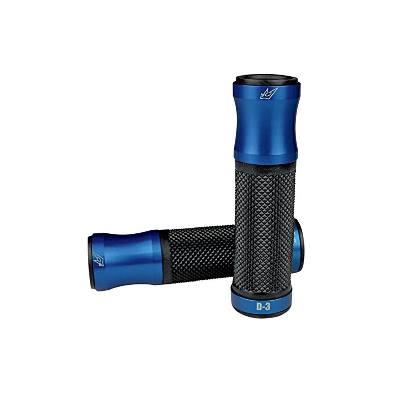 Driven Racing D3 Street Motorcycle Grips - Blue/Black/One Size