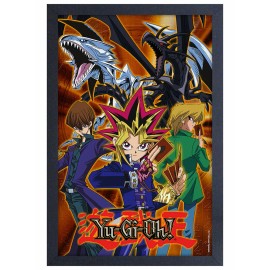 YU GI OH S2 COLLAGE 13x19 FRAMED GELCOAT ANIME JAPAN CARTOON YU-GI-OH! MANGA FUN