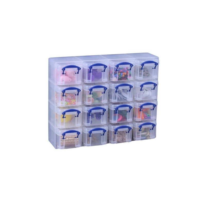 Really Useful Organiser, 16 x 0.14 Litre Storage Boxes in