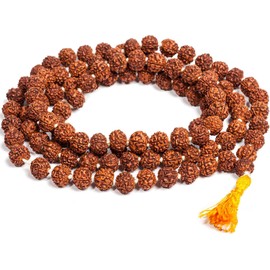 Artcollectibles India Energised 5 Mukhi Faced Rudraksh Mala, Rudraksha 6mm 108 Beads, Certified, Energised, Spiritual Yoga