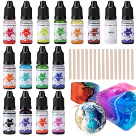 Epoxy Resin Pigment, 16 Colors Concentrated Liquid EpoxyResin Dye,10ml Each