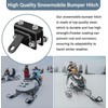 Universal Snowmobile Bumper Hitch, Adjustable Heavy Duty Steel Snowmobile Sled