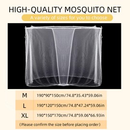 Mindsoft 4 Corners Mosquito Net for Bed Mosquiteros para Camas Bed Netting Canopy Rectangular Mosquito Mesh for Camping Home Outdoor Travel Dormitory Decor (L75 x W35.5 x H59 Inch)