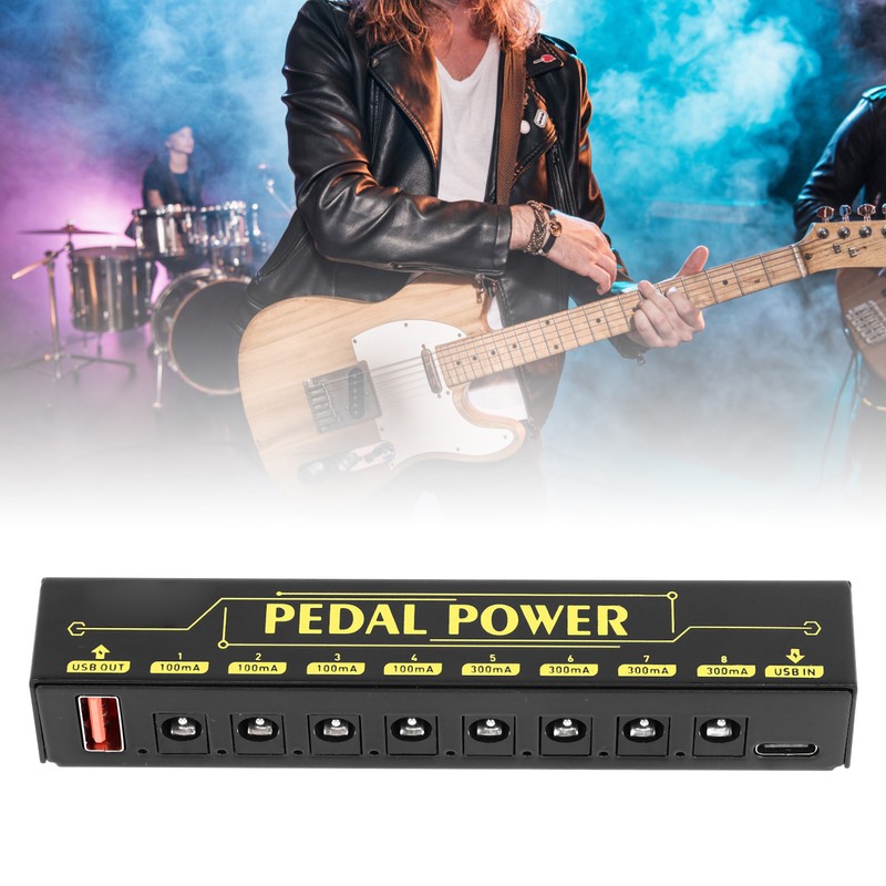 Guitar Pedal Power Supply 8 Way Isolated Low Noise Effect