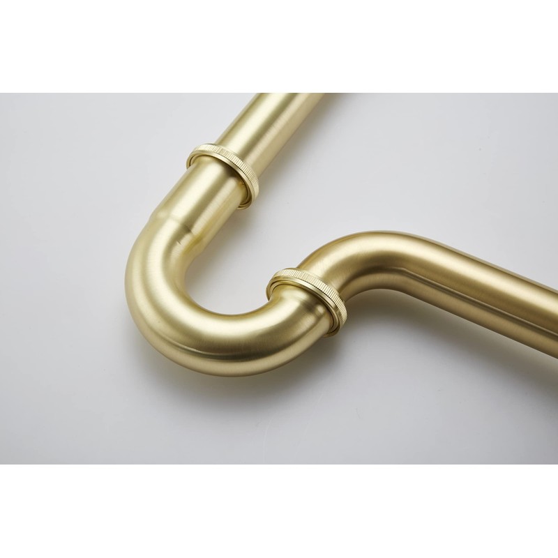 Segistan Bathroom Basin Sink U Shape Trap, Brass Core Adjustable