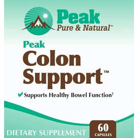 Peak Pure & Natural Colon Support - Colon Cleanse and Detox Supplement for Digestive Health - Gut Health Support with Inulin and Senna Leaf Extracts - with Fiber, Prebiotics, and Probiotics - 3 Pack