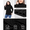 FOREYOND Black Turtleneck for Women Plus Size Mock Neck Tops