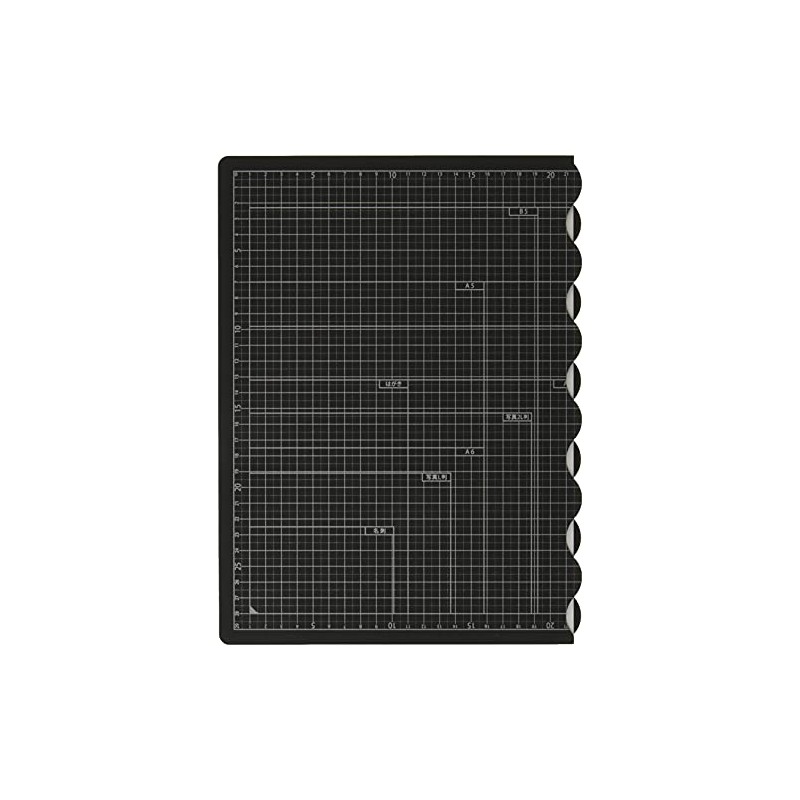 Nakabayashi CTMO-A3W-D Folding Cutting Mat, Double-Sided Clay Plate, A3/Black