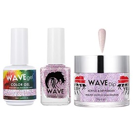 WAVEGEL Soak-Off Gel, Nail Lacquer & Acrylic/Dip Powder Matching Set - Simplicity Collection - #P205 Clementine'S Kiss