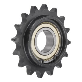 sourcing map Sprocket Sprocket 16 Teeth C45 Carbon Steel with Insert Bearings for ISO 08B 20 mm Bore 1/2 Inch Distance