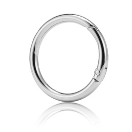 DEVPSISR 8pcs Trigger Spring O Rings Round,Metal Keychain Ring Round Carabiner Clips for Keyrings Buckle, Bags,Purses (Gold, 1 inch)(Silver,1 1/2 inch)