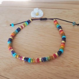 Unbranded Premium Jasper Colored Gemstone Chakra Protection Balance Minimalist Bracelet