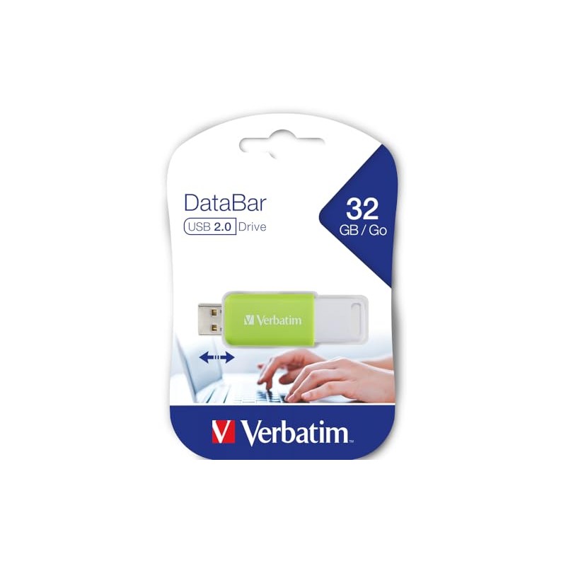 Verbatim V DataBar 49454 USB 2.0 Drive Green 32 GB