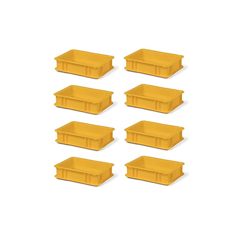 8 Piece Travel Stackable Box TK375 0, Yellow, 300X200X75 mm