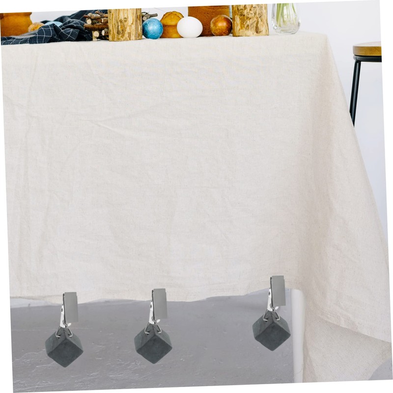 FUNOMOCYA 4Pcs Tablecloth Weights with Metal Clips Outdoor Table Cover
