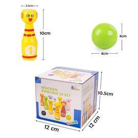 WSNDM Skittles Game for Children Ball Set with 10 Cones and 3 Balls Have Bowling Face Feelings and Numbers, Outdoor Garden Toy Can Throwing Kids Bowling Ball