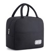 ZONADA Portable Thermal Insulated Food Container Pouch Tote Outdoor Camping Picnic Cooler Bag for All-Day Freshness and Versatile Use (Black)